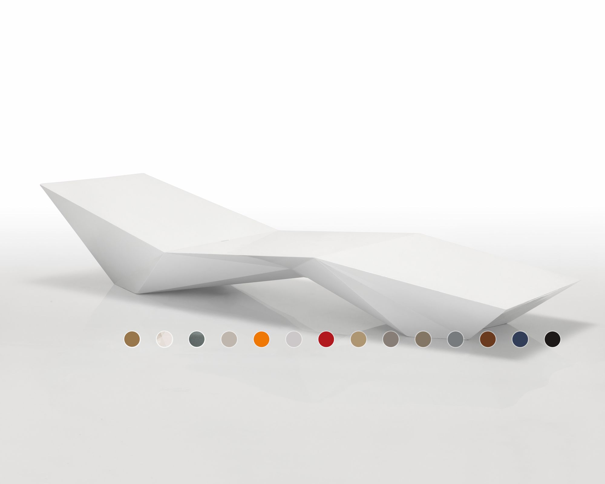 Vondom »FAZ« Outdoor Sonnenliege I Lackiert Hochglanz / White