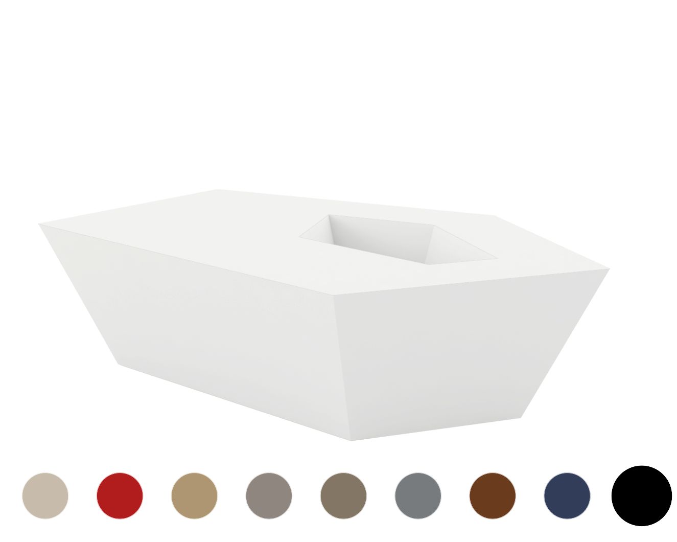 Vondom »FAZ« Outdoor Beistelltisch Gross / B 110 x H 32 x T 70 cm / Basic matt / Anthracite Image