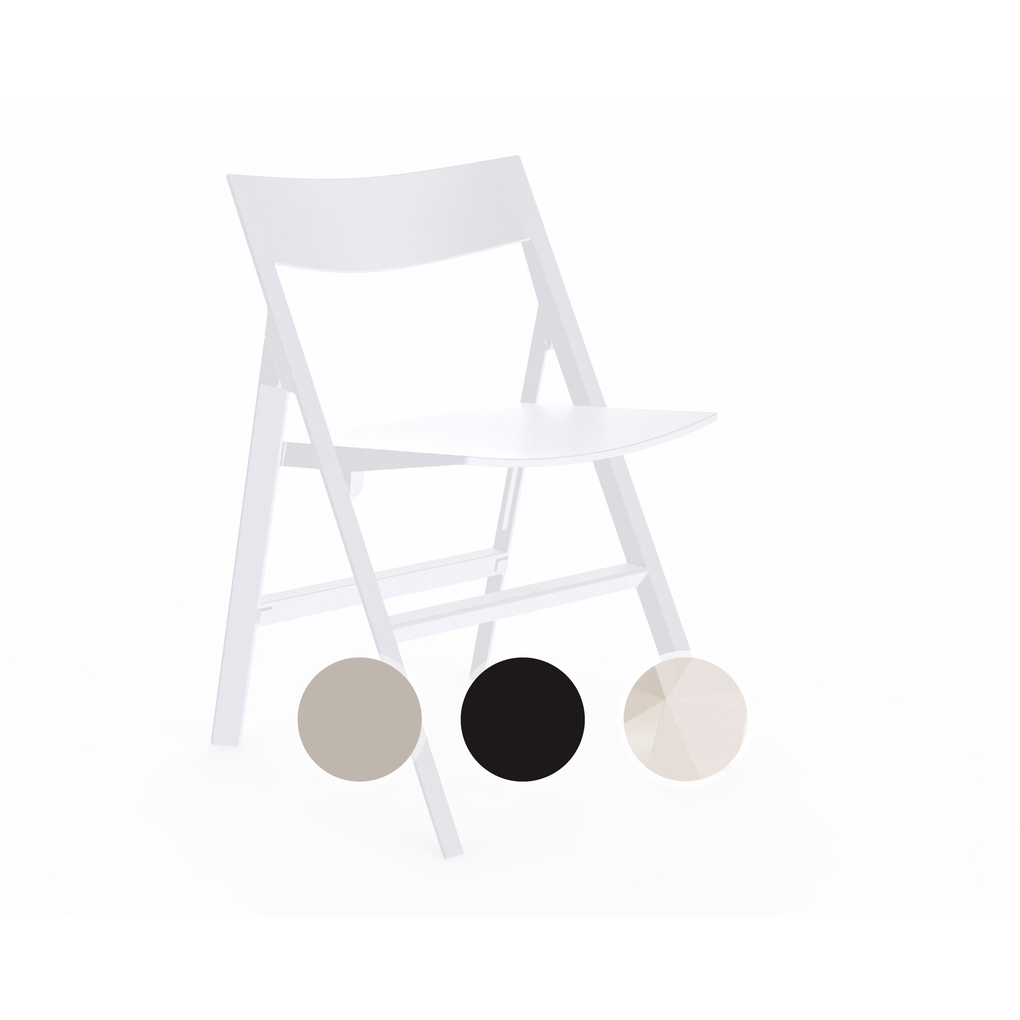 Vondom »QUARTZ« Outdoor Klappstuhl Black / B 47 x H 76 x T 51 cm