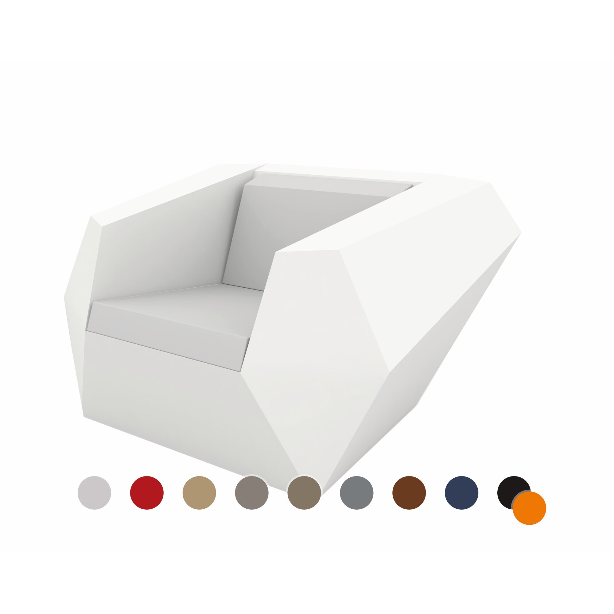 Vondom »FAZ« Outdoor Lounge Sessel Lackiert Hochglänzend / White