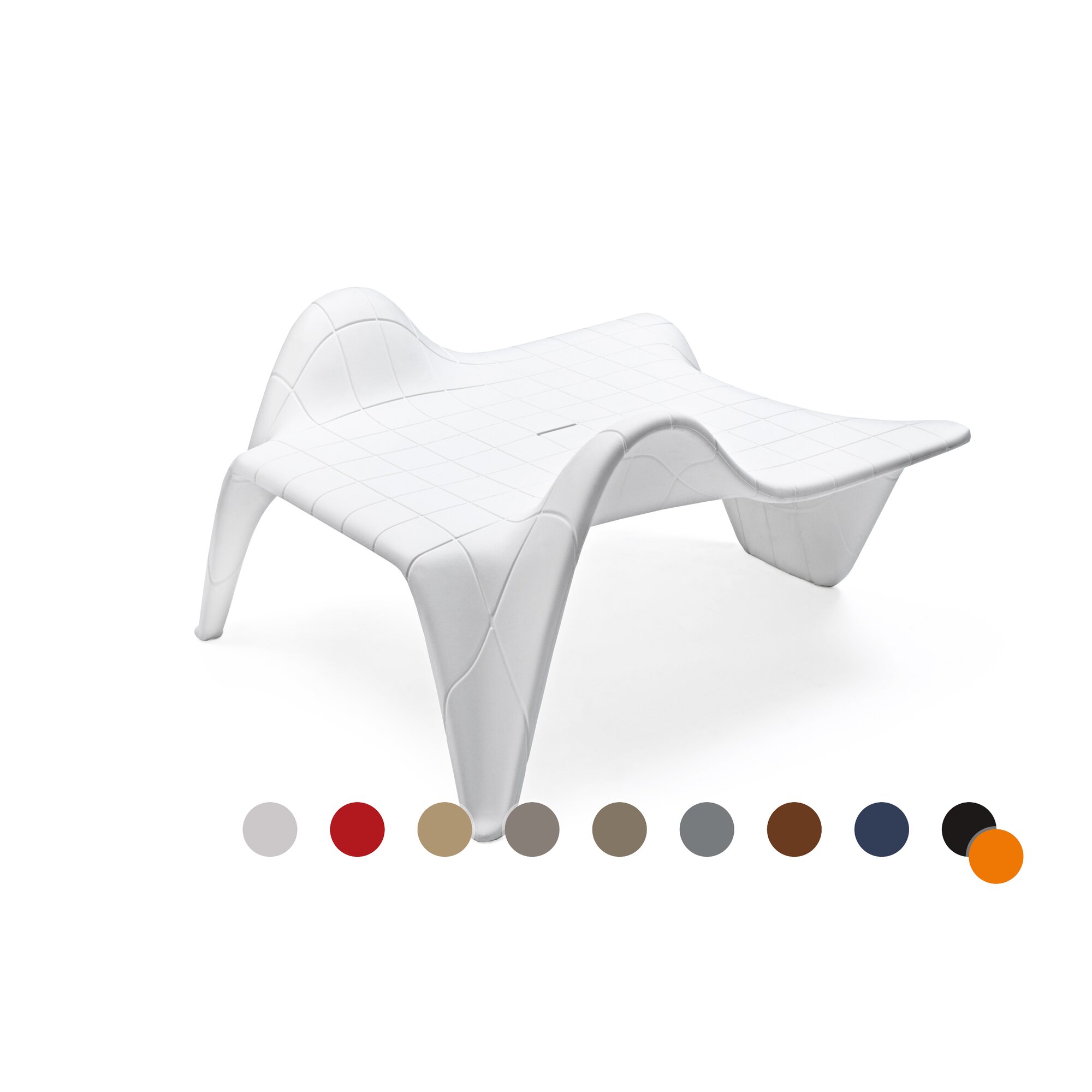 Vondom »F3« Outdoor Beistelltisch Bicolor / White/Taupe