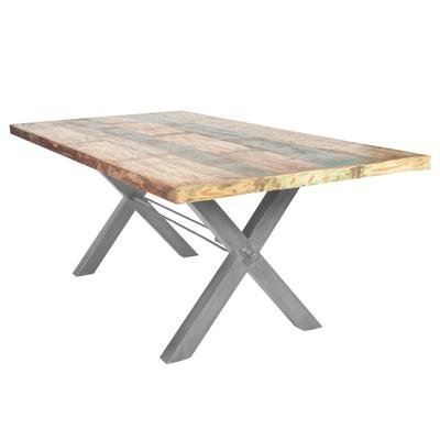 SIT Tops & Tables Esstisch Massivholz Retro lll 240x100 cm / Eisen antiksilber