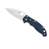 Spyderco Manix2 Lightweight Folding Knife 3.37in Plain Edge Blade FRCP Dark Blue Handle C101PDBL2