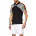 ERIMA Herren Poloshirt Premium One 2.0 Poloshirt, schwarz/grau melange/neon orange, XXXL, 1111807