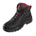 Warrior Workwear 0118 mmb53/4 wachsartige Hiker Stiefel mit Gebrauchsspuren, Größe 4, Schwarz/Rot