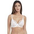 Freya Women's Soiree Lace High Apex Bra Plunge, White, 36GG US