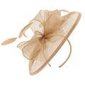 Failsworth Millinery Sinamay Disc Headpiece in Latte, size: One Size