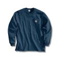 Carhartt Men's Loose Fit Heavyweight Long Sleeve Pocket T-Shirt, Navy SKU - 330285