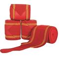 HKM 553244 Kombi-Bandage Elastikfleece, Länge 300 cm, rot/gold