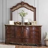 Lark Manor™ Annamari 8 Drawer Dresser Wood in Brown/Red | 38 H x 66 W x 20 D in | Wayfair 2477549A5BD44178830854E5C692DEBF
