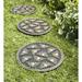 Plow & Hearth Bees Stepping Stone, Rubber in Gray | 0.5 H x 11.75 W x 11.75 D in | Wayfair 54474 BEE