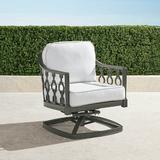 Avery Swivel Lounge Chair with Cushions in Slate Finish - Rain Aruba - Frontgate