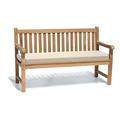 Jati York Garden Bench A Grade Teak 1.5m (5ft) FULLY ASSEMBLED Outdoor Bench with Natural Cushion Brand, Quality & Value