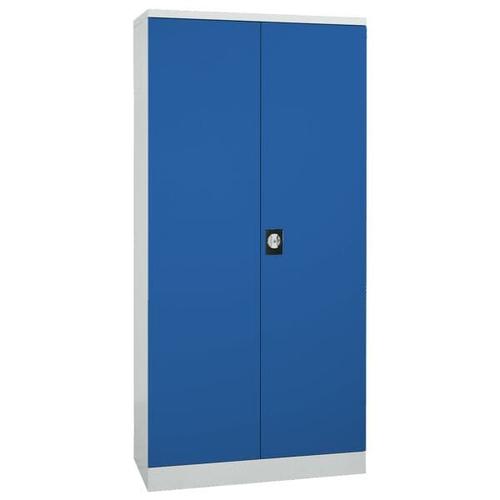 Gürkan Stahlschrank blau mit Flügeltüren blau, 92x195x42 cm