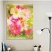 August Grove® Mendon 'Floral Sorbet' by Graffitee Studios Graphic Art Print on Canvas in Pink | 24 H x 18 W x 1.5 D in | Wayfair