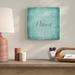 Red Barrel Studio® Yearwood 'Amor (Love)' by Graffitee Studios Textual Art on Wrapped Canvas in Blue/Gray | 16 H x 16 W x 1.5 D in | Wayfair