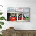 Loon Peak® Lococo 'Carter Hill Filling Station' by Graffitee Studios Photographic Print on Canvas in Blue/Gray/Red | 24 H x 36 W x 1.5 D in | Wayfair