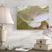 Latitude Run® Billie-Louise 'White Flower Dew Drop 1' by Graffitee Studios Photographic Print on Wrapped Canvas in Green | Wayfair