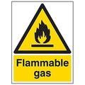 vsafety 69008bc-s "entzündliches Gas" Sign, Portrait, 300 mm x 400 mm (3 Stück)