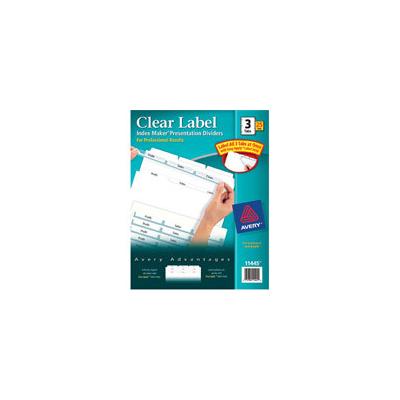 Avery Laser Printer Index Maker Clear Label Dividers - 3-Tab Set