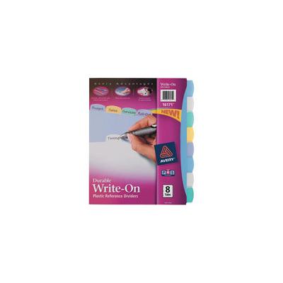 Avery Durable Poly Write-On Dividers - 8-Tab