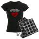 CafePress Cockapoos Leave Paw Prints On Your Heart Pajamas Womens Novelty Cotton Pajama Set, Comfortable PJ Sleepwear