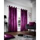 SELECT-ED® Luxuries SOLID VELVET Curtains Pair Fully Lined Eyelet Ring Top Ready Made Curtains GC (66" width x 72" depth, Aubergine)