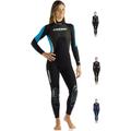 Cressi Women's Lady - All-in-one Cressi Women s Morea 3 mm Neoprene Wetsuit Black Turquoise Small Size 2, Black/Turquoise/Silver, 2 UK