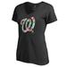 Women's Fanatics Branded Black Washington Nationals Lovely V-Neck T-Shirt