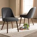 George Oliver Croom Solid Wood Side Chair Wood/Upholstered/Fabric in Gray | 31.89 H x 19.49 W x 23.62 D in | Wayfair