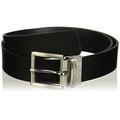 Armani Exchange Men's Leather Belt, Black (Black/Navy 43020), 44 (Size: 40)