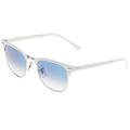 Ray-Ban Unisex's 0RB3716 90883F 51 Sunglasses, Silver On White/Clear Gradient Blue