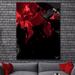 Wrought Studio™ 'Glitzy Mist II' Graphic Art on Wrapped Canvas by Tristan Scott Canvas in Black/Red | 16 H x 12 W x 1.5 D in | Wayfair