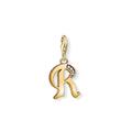 Thomas Sabo Damen-Charm-Anhänger Q Buchstabe Gold Charm Club 925 Sterling Silber 1623-414-39