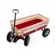 Ollies Trolleys OT1017 Pull Along Trolley Hand Cart, Garden Trolley, Metal base, Wooden sides