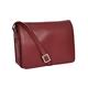 A1 FASHION GOODS Womens RED Leather Shoulder Bag Ladies Classic Casual Flap Over Cross Body Messenger Bag - A54