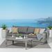 Wade Logan® Castelli Sofa Seating Group w/ Sunbrella Cushions, Wicker in Gray | 31 H x 96 W x 33 D in | Outdoor Furniture | Wayfair
