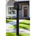 Architectural Mailboxes Large Post Mounted Mailbox Steel in Black, Size 10.9 H x 22.6 W x 22.6 D in | Wayfair E1600BAM