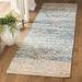 Blue/Orange 27 x 0.25 in Indoor Area Rug - Bungalow Rose Amanda Geometric Handmade Flatweave Turquoise/Peach Area Rug Polyester | Wayfair