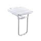 Foldable Wall Shower Stools ABS Wall Mounted Shower Seat Stool Folding Change Shoes Stool for Elderly/Disabled Anti-Slip Shower Seat Stool with Legs Stool in White Max. 150kg