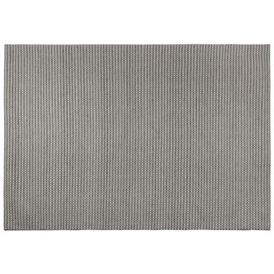 Teppich Dunkelgrau Wolle Polyester 160 x 230 cm Kurzflor Modern Handgetuftet Rechteckig