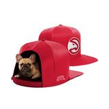 "Red Atlanta Hawks Medium Pet Nap Cap Dog Bed"