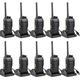 Retevis RT27 Walkie Talkies, Professional PMR446 16 Channels, Two Way Radio Rechargeable Long Distance, Hand Free 2 Way Radio with Earpiece for School, Retail, Security (10 Pack,Black)