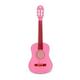 Concerto 701208 Gitarre 75 cm, Kindergitarre aus Holz, Musikinstrument für Anfänger, Holzgitarre zum Lernen, Anfängergitarre für Kinder ab 4 Jahren, Konzertgitarre zum Üben, rosa