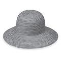 Wallaroo Hat Company Women’s Petite Scrunchie Sun Hat – UPF 50+, Ultra-Lightweight, Packable for Every Day, Designed in Australia, Grey/White Dots