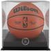 Boston Celtics Blackbase Team Logo Basketball Display Case with Mirrored Back