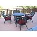 August Grove® Mangum Round 4 - Person 44.5" Long Outdoor Dining Set w/ Cushions in Black | 29.5 H x 44.5 W x 44.5 D in | Wayfair