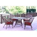 August Grove® Mangum Round 4 - Person 44.5" Long Outdoor Dining Set w/ Cushions | 29.5 H x 44.5 W x 44.5 D in | Wayfair