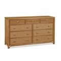 Braxton Culler Summer Retreat 9 Drawer Dresser Wood/Wicker/Rattan in Brown | 36 H x 64 W x 20 D in | Wayfair 818-141/HONEY