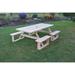 August Grove® Bercht Outdoor Picnic Table Wood in Gray | 94 W x 74 D in | Wayfair A5218629FB374DC480FE2095E20978C8
